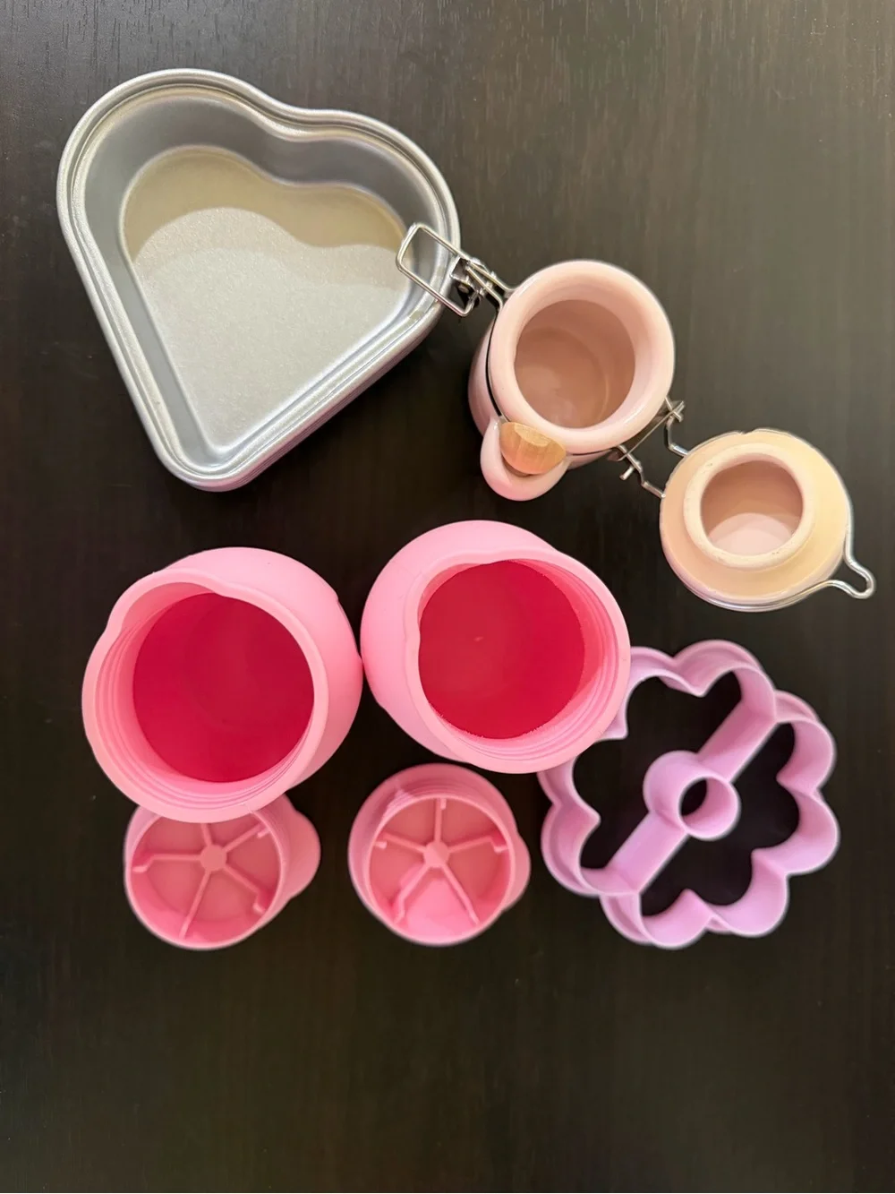 Pink Baking Bundle Heart Cake Pans & Chocolate Melting Pots